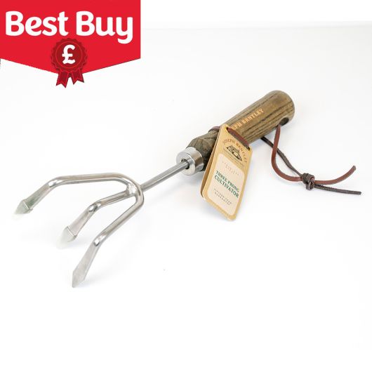 Joseph Bentley Stainless Steel 3 Prong Hand Cultivator 32cm