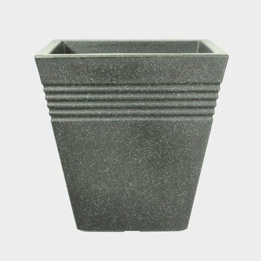 Square Piazza Planter 34cm - Marble Green