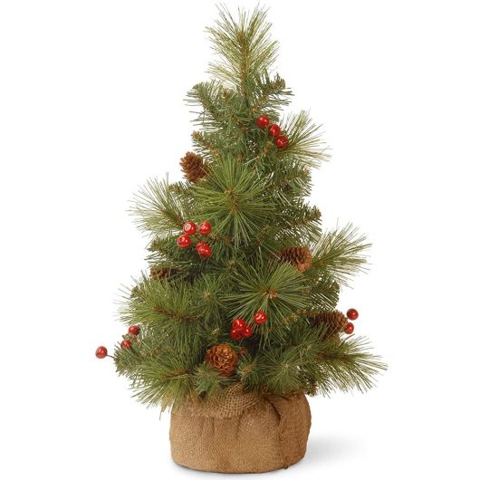 National Tree Miniature Pine Tree with Berries 45cm (18'')