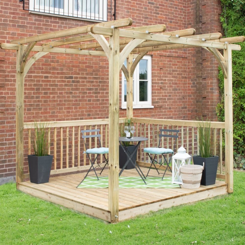 Ultima Pergola And Decking Kit - 2.4 X 2.4m (Direct Delivery)