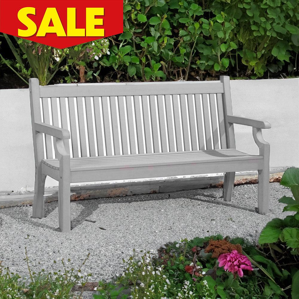 Winawood Sandwick 3 Seat Bench - Stone Grey