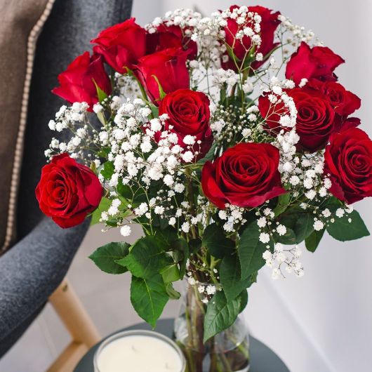 Traditional Red Roses Bouquet