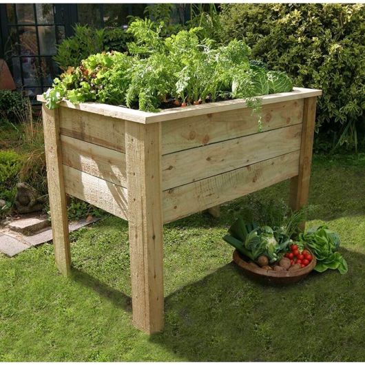 Zest Wooden Deep Root Planter 1m