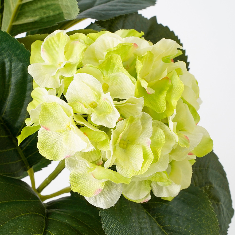 Green Artificial Hydrangea in pot