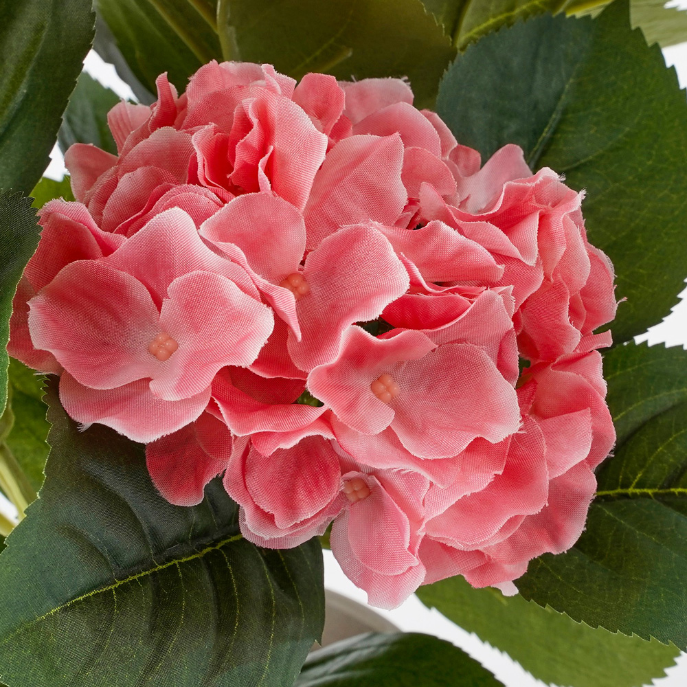 Pink Artificial Hydrangea in pot