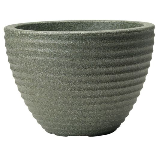 Low Honey Pot Marble Green 37cm