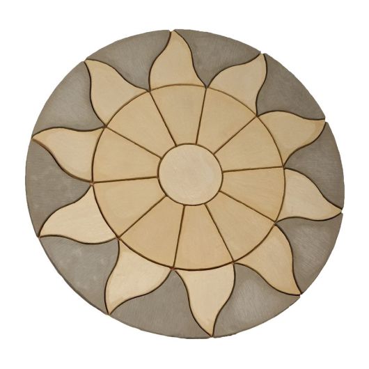 Bowland Stone Aurora Circle Patio Kit 1.8m² - Barley