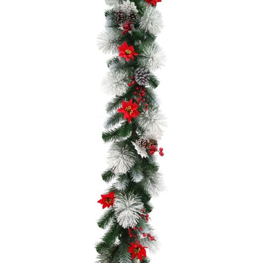 Snowy Bristle Garland - 270cm x 30cm