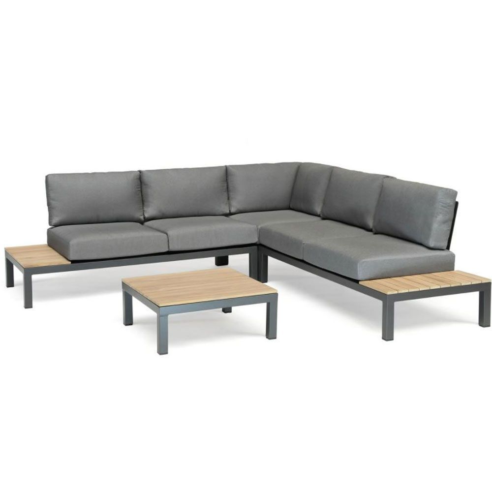 Kettler Grey Elba Low Lounge Corner Set With Coffee Table