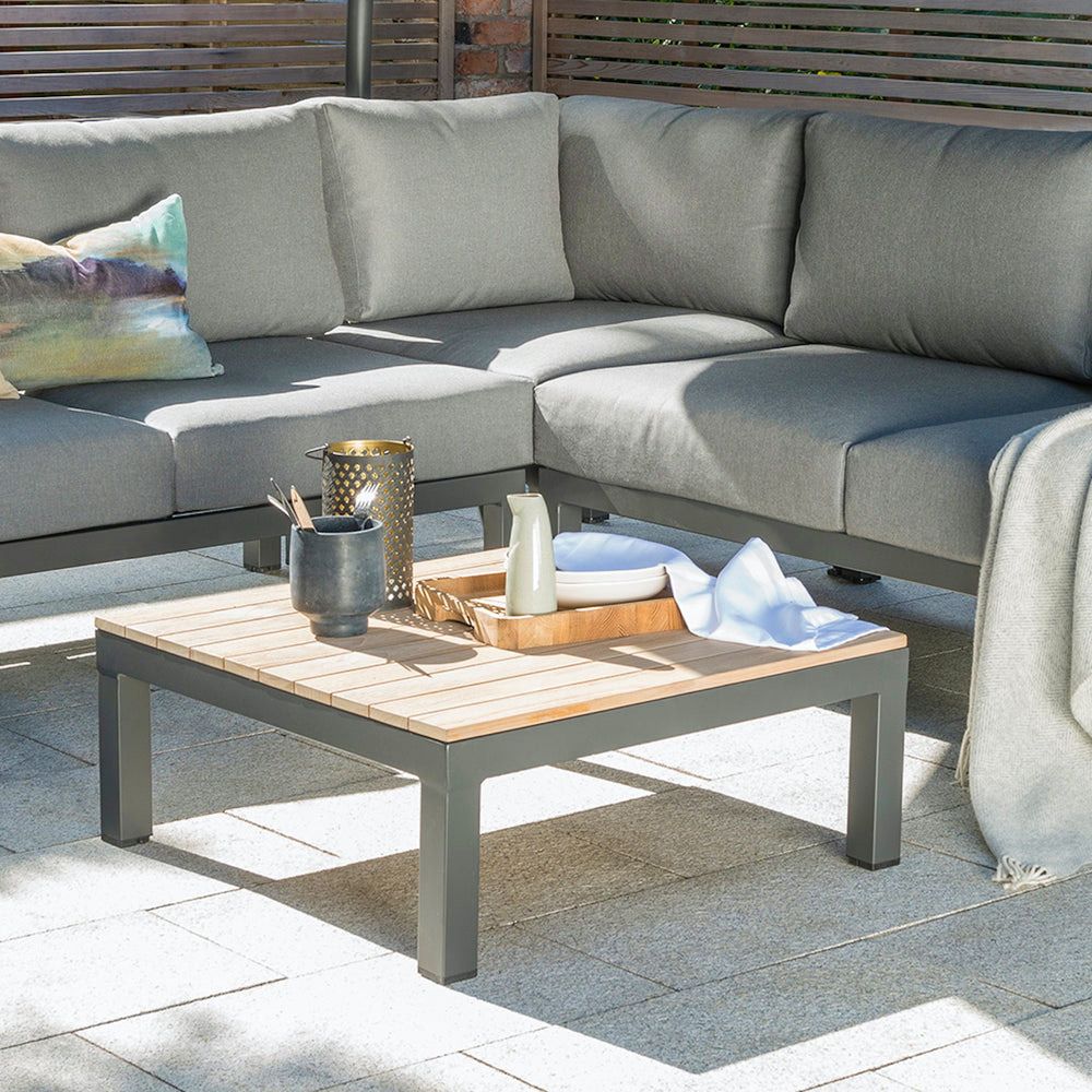 Kettler Grey Elba Low Lounge Corner Set With Coffee Table