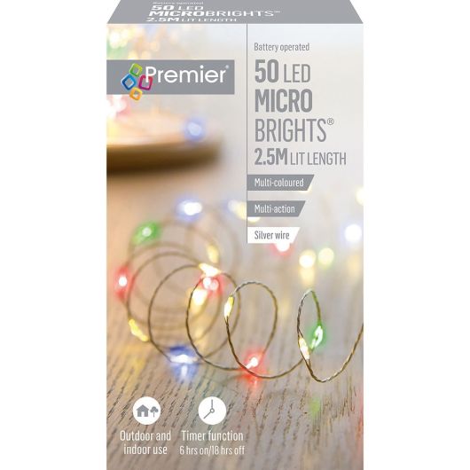 Premier Microbrights 50 LEDs 2.5m - Multi-Colour