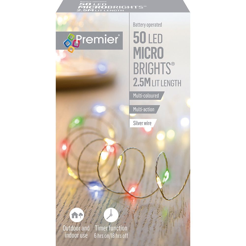 Premier Microbrights 50 LEDs 2.5m - Multi-Colour