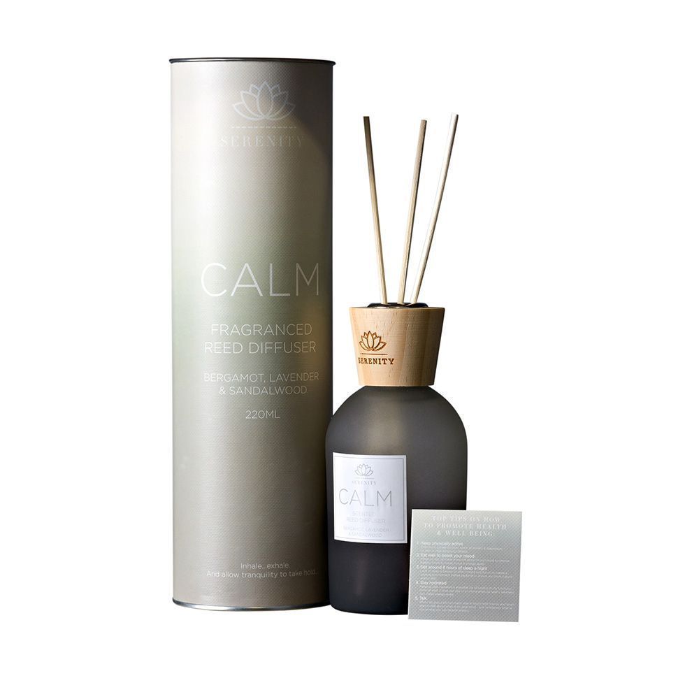 Serenity Calm 220ml Diffuser - Bergamot, Lavender & Sandlewood