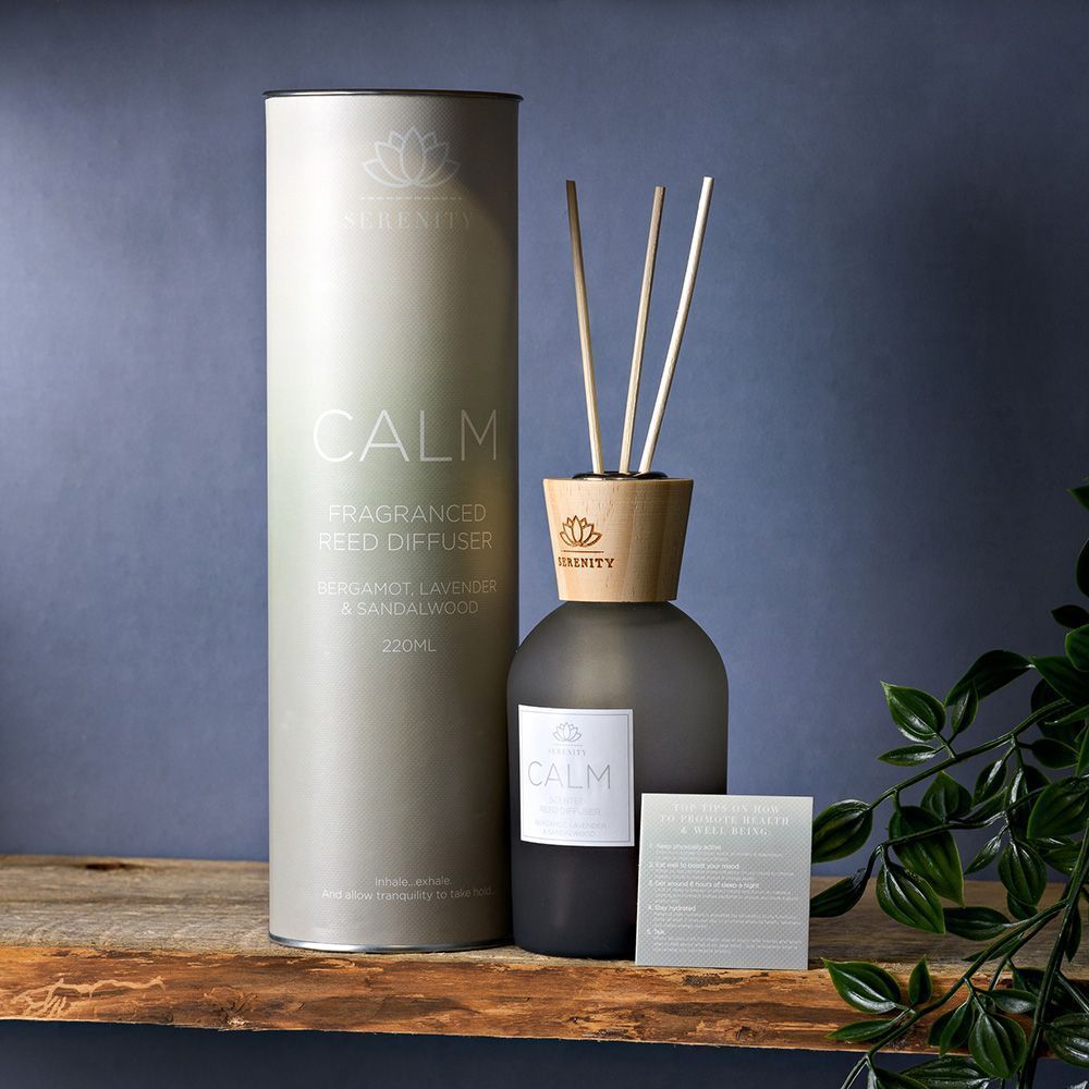 Serenity Calm 220ml Diffuser - Bergamot, Lavender & Sandlewood