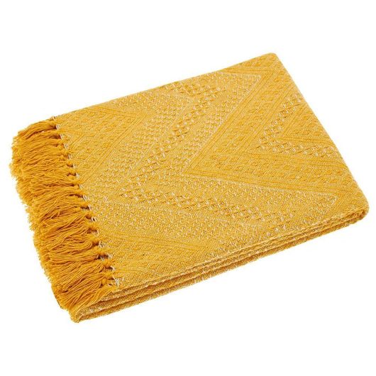 Walton & Co. Recycled Cotton Throw Ochre