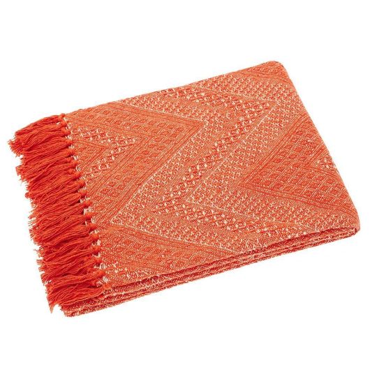 Walton & Co. Recycled Cotton Throw Terracotta