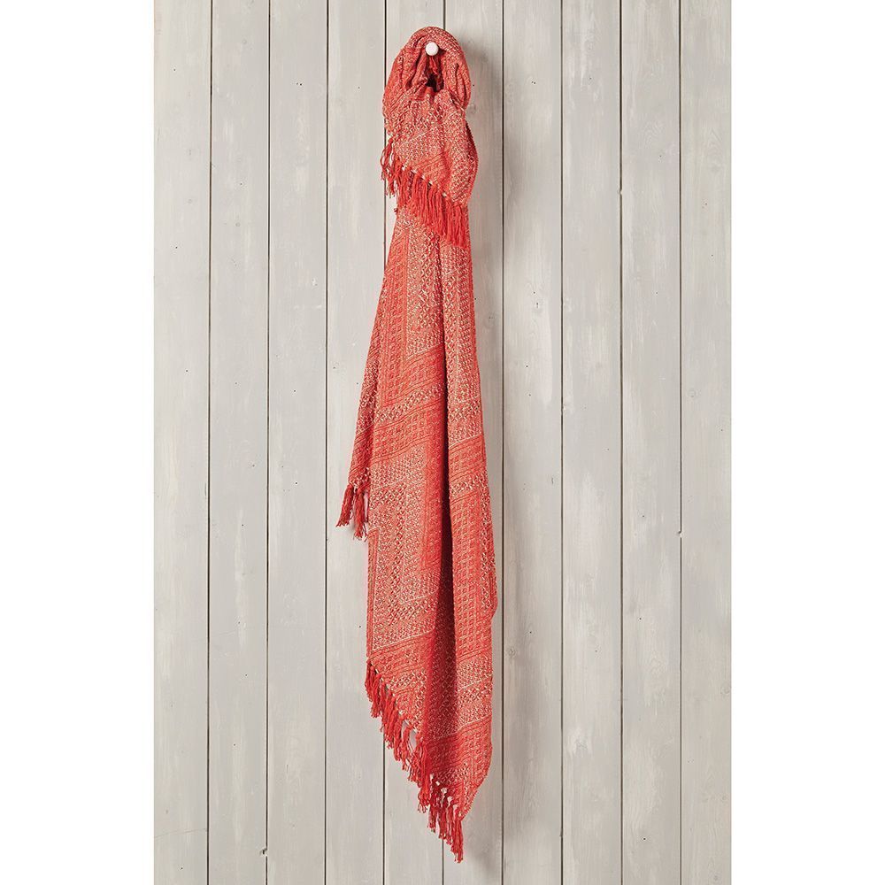 Walton & Co. Recycled Cotton Throw Terracotta