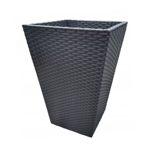 Stewarts Rattan Planter Anthracite 28cm