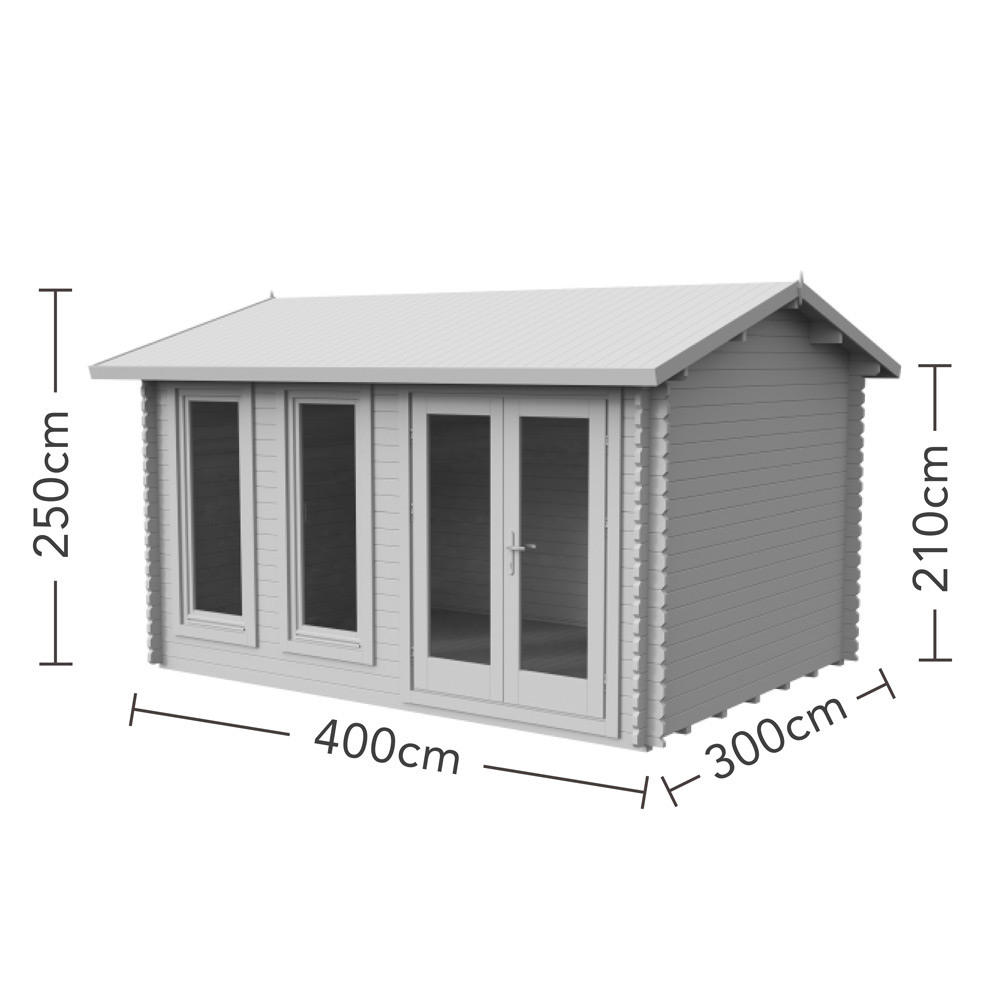 Chiltern 4m X 3m Log Cabin - Single Glazed Without Underlay (Direct Delivery)