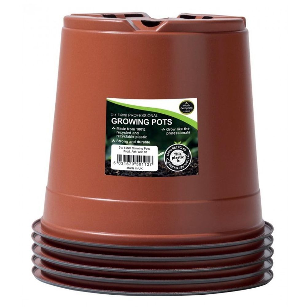 Garland 14cm Pro Growing Pots - 5 Pack