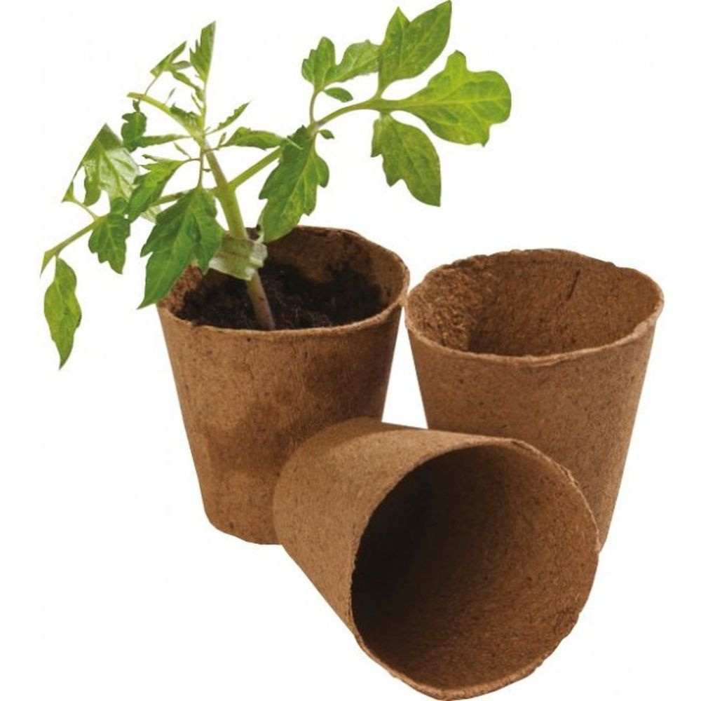 Garland 8cm Round Fibre Pots - 12 Pack