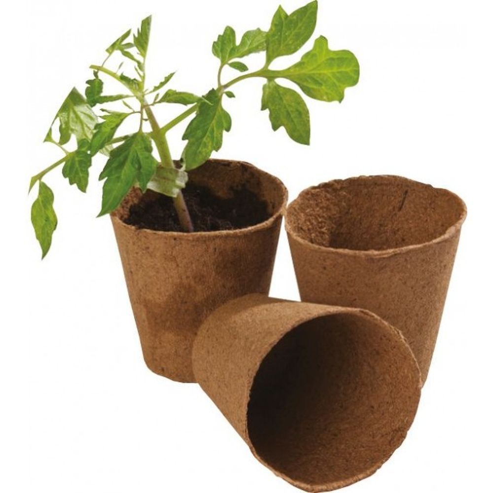 Garland 8cm Round Fibre Pots - 48 Pack