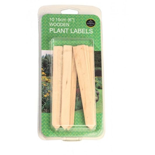 Garland 15cm Wooden Plant Labels - 10 Pack